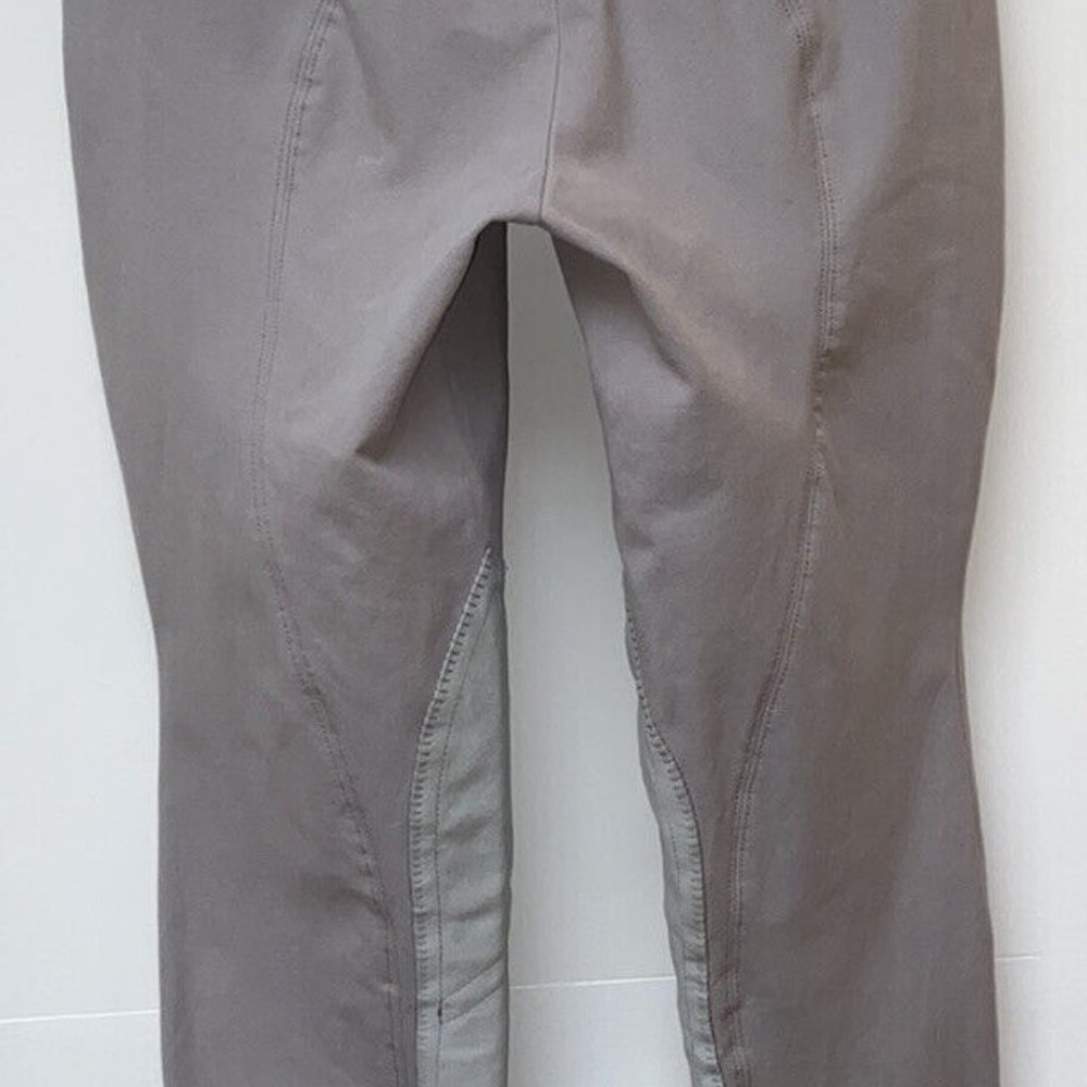 Trainer's Choice Euro Seat Breeches Riding Pants Sz 26R fits like 28 Gray - Picture 3 of 14